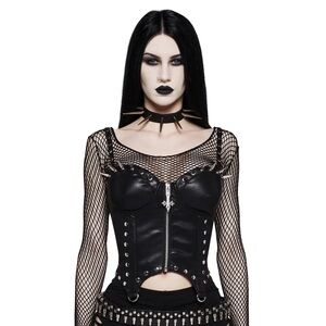 ISO Dolls Kill Widow On The Haunt Corset Top